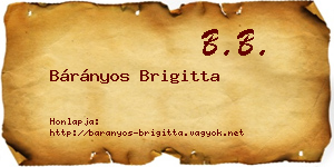 Bárányos Brigitta névjegykártya